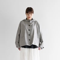 コードレーンワイドブラウス（トップ糸グレーストライプ）【レディス