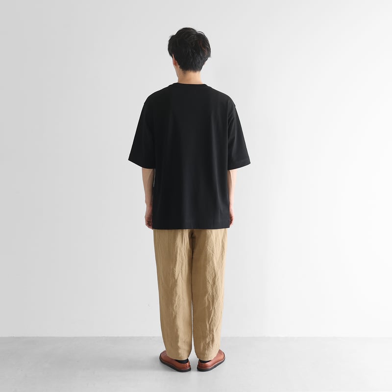 バンブーリネンイージープレーンパンツ（サンドベージュ）【ユニ