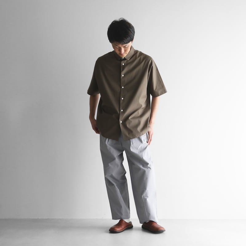 huis ギザコットンブロード8分丈パンツ 503（オレガノ）