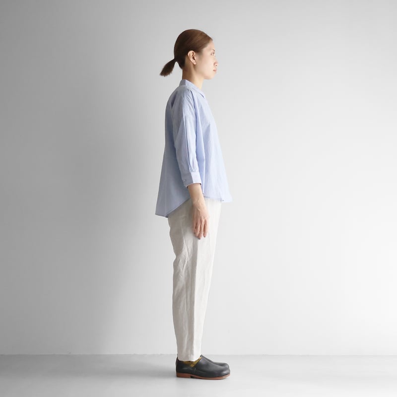 8分袖コードレーンワイドブラウス（ブルー）【レディス】U108 | HUIS