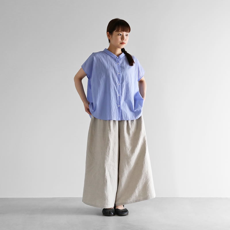 シャトルリネンスカートパンツ（きなり）【ユニセックス】505 | HUIS