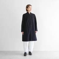 オーガニックコットンライトオックスアトリエコート（ブラック）【ユニセックス】306