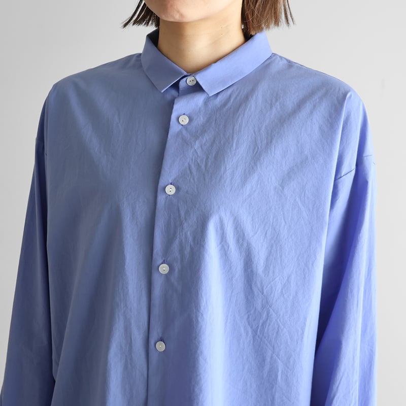 【OUR】綿100%の播州織シャツ（サックスブルー） 綿100%の播州織シャツ – OURHOME