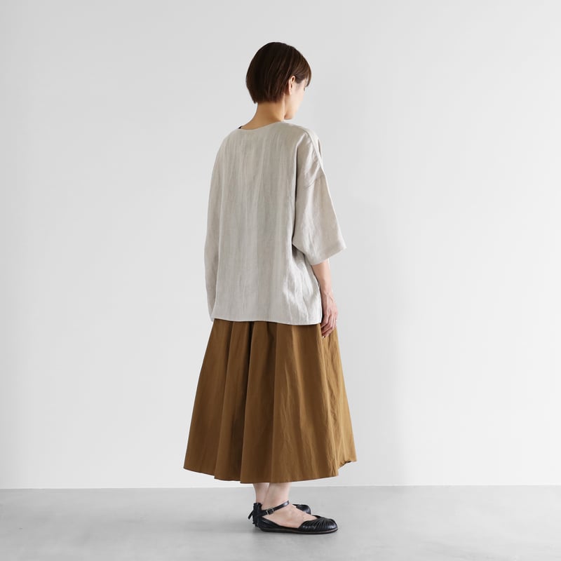 シャトルリネンワイドプルオーバ（きなり）【レディス】U612
