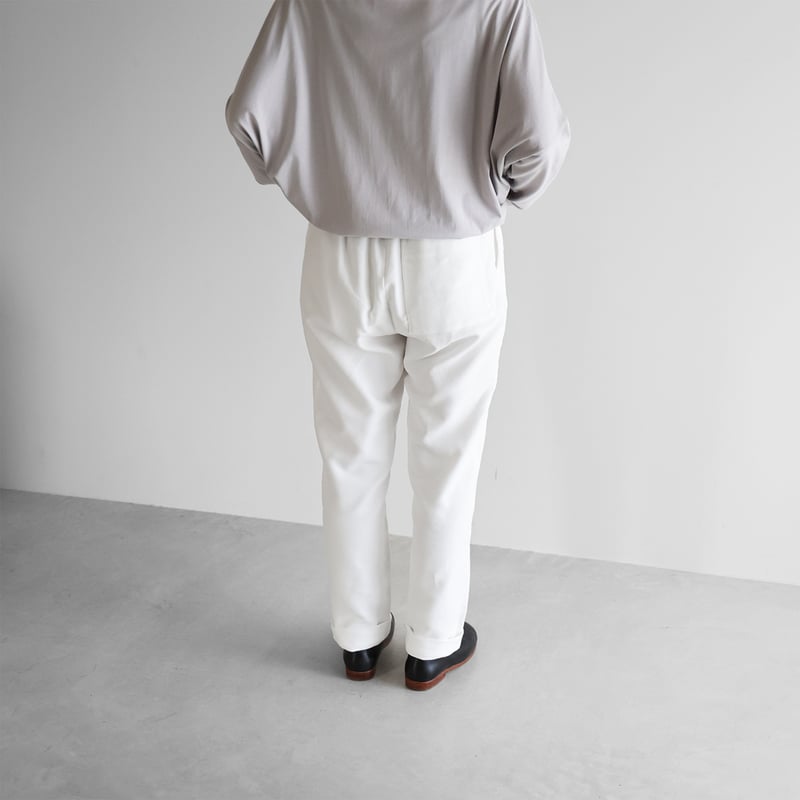 モールスキンイージーパンツ（ホワイト）【ユニセックス】513 | HUIS