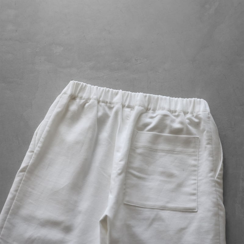 モールスキンイージーパンツ（ホワイト）【ユニセックス】513 | HUIS