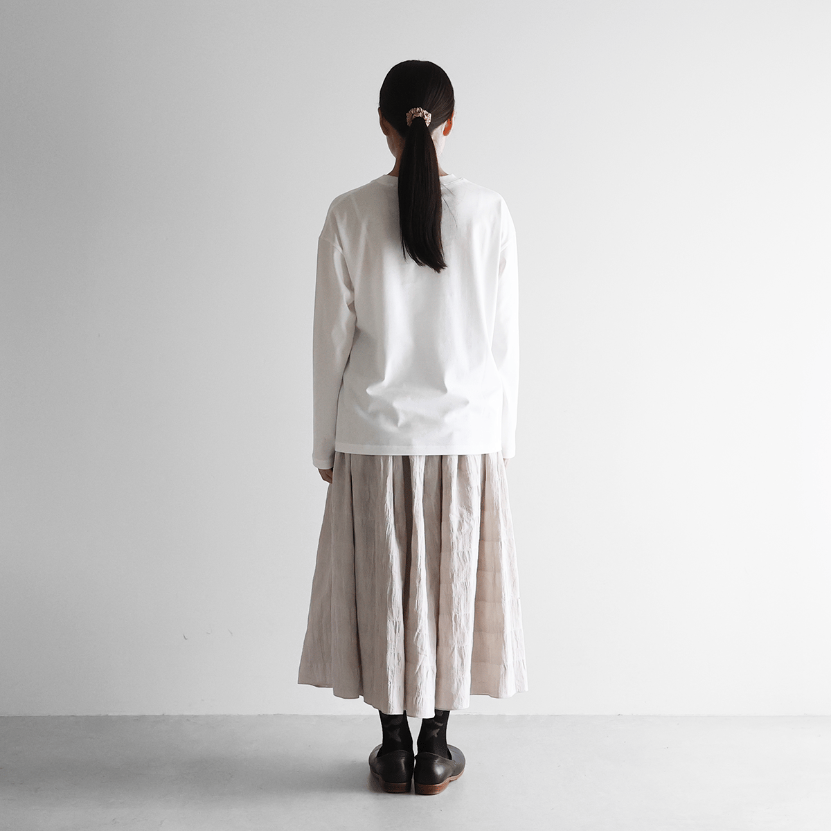 HUIS in house］SUVIN COTTONカットソー（ホワイト）【ユニセックス】C