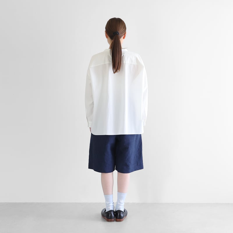 バンブーリネン2wayショートパンツ（ネイビー）【ユニセックス