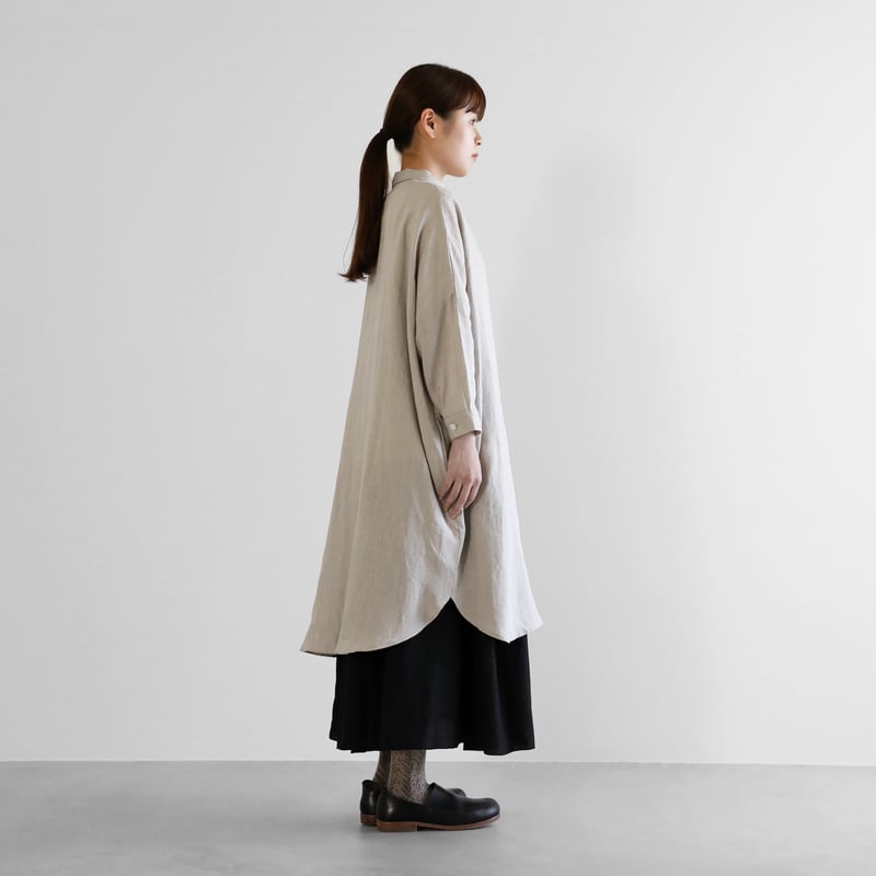 HUIS. シャトルリネンロングシャツ シャトルリネン／ロングシャツ 004／フレンチネイビー（ユニ