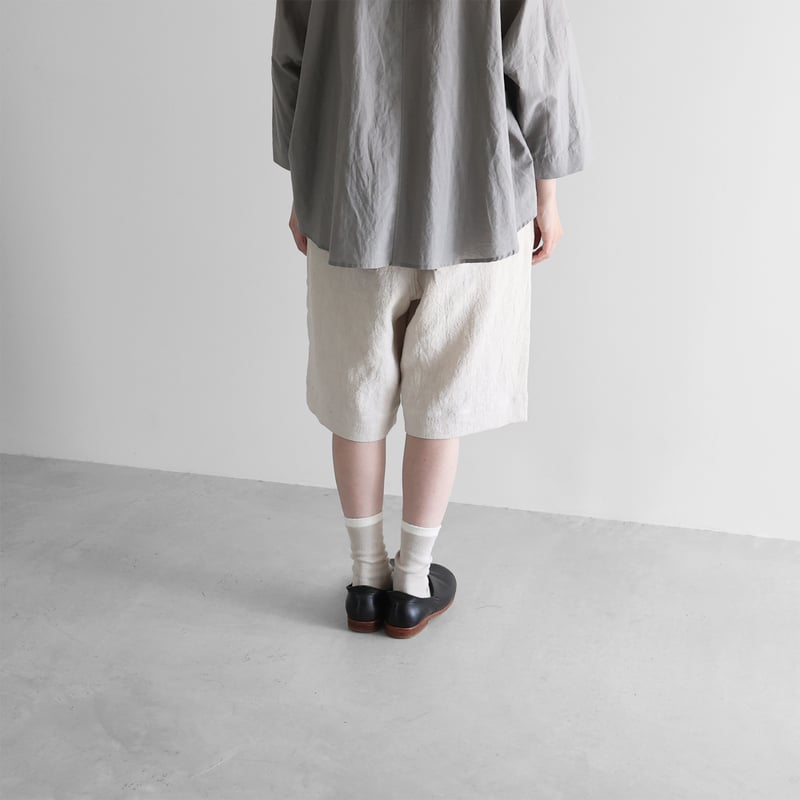 オールドレピア天日干しラミーリネン2wayショートパンツ（エクリュ