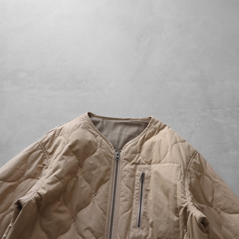 ダウンプルーフコットンsunstate中綿キルティングコート（ビスケット