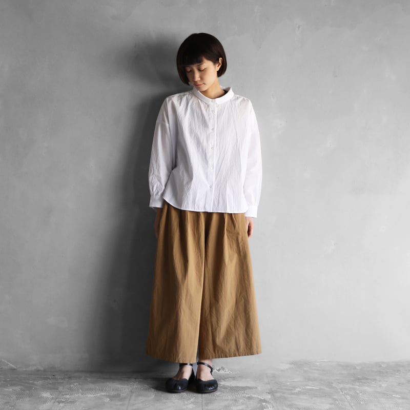 コードレーンワイドブラウス（白）【レディス】U102 | HUIS