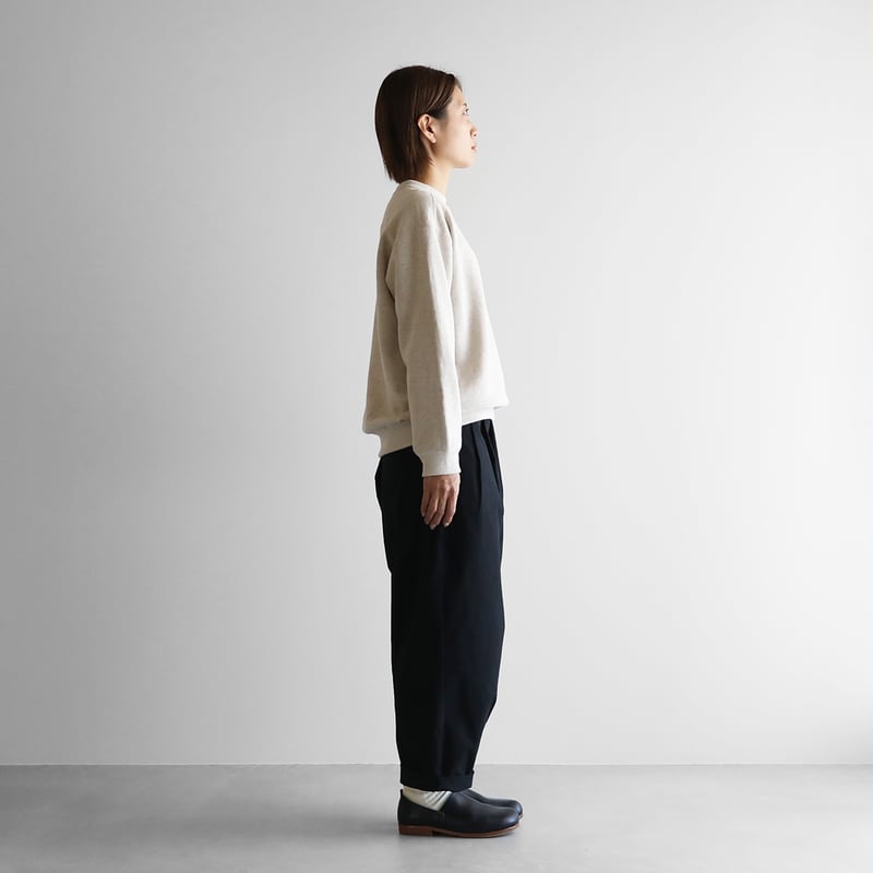 HUIS×yohaku吊り編み&茶綿スウェットプルオーバー（オートミール 