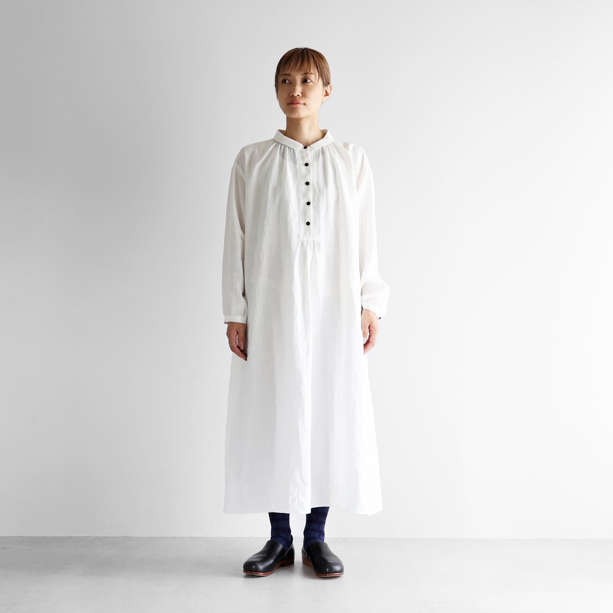HUIS in house］SUVIN COTTONペチパンツロング（グレージュ