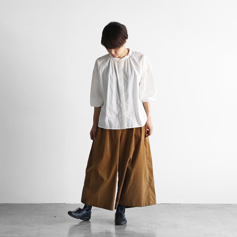みじんコールスカートパンツ（キャメル）【レディス】505 | HUIS 