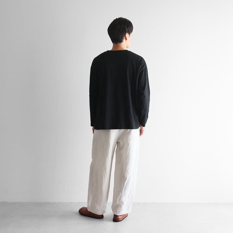 バンブーリネンワイドパンツ（オフホワイト）【ユニセックス】504