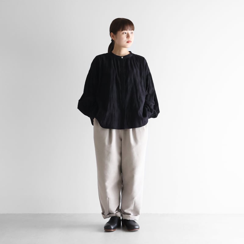 厚手モールスキンワイドパンツ（グレー）【ユニセックス】504 | HUIS