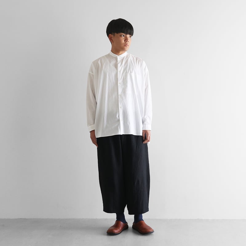 オールドレピア天日干しラミーリネンサルエルバルーンパンツ（ブラック