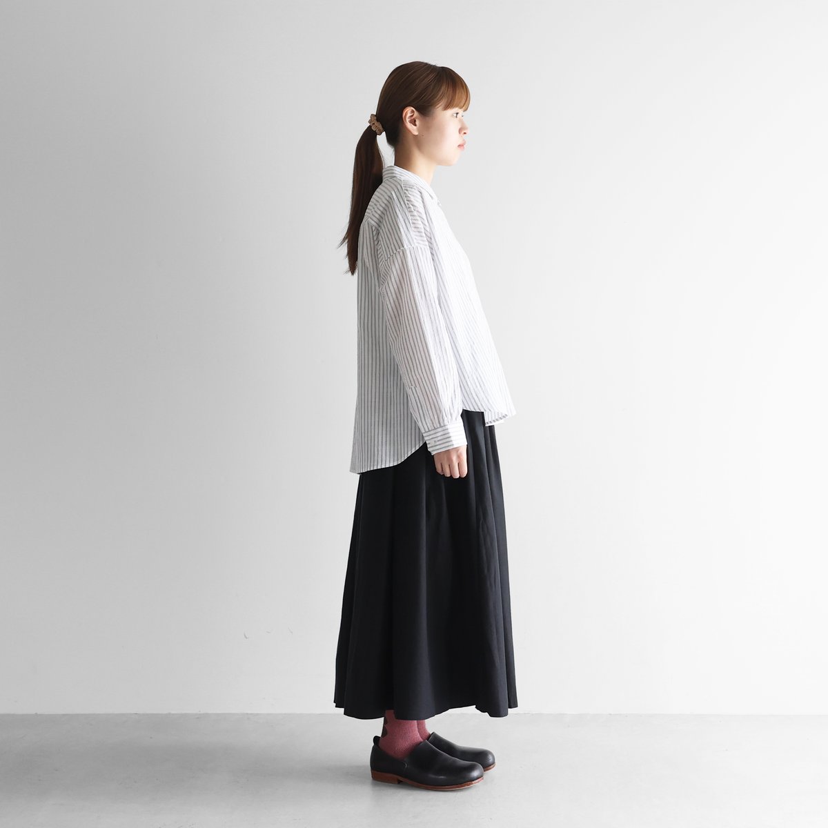 174　慈雨　40　ロングスカート　ブラック ハイウエストカーゴポケットロング丈スカートsdp0182 ブラック – [公式