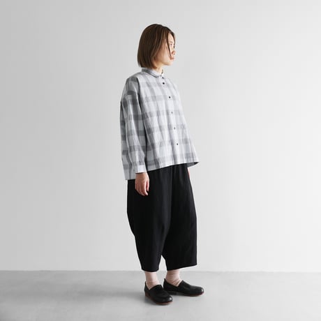 オールドレピア天日干しラミーリネンサルエルバルーンパンツ（ブラック）【ユニセックス】511