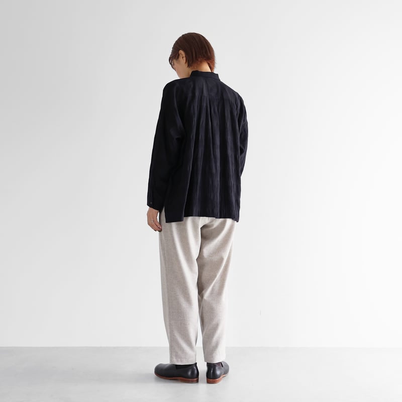 HUIS×尾州”ウールトロイージープレーンパンツ（ミルクティ）【ユニ