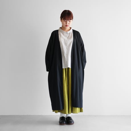 オーガニックコットンビエラコーディガン（ブラック）【ユニセックス】703