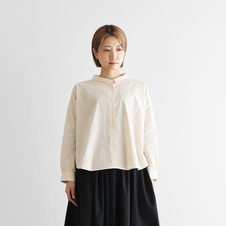 【遠州織物×久留女木の棚田プロジェクト】棚田コットンワイドブラウス（きなり）【レディス】U102