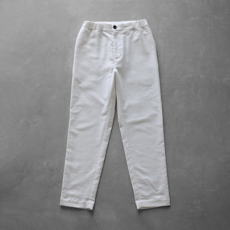 モールスキンイージーパンツ（ホワイト）【ユニセックス】513 | HUIS