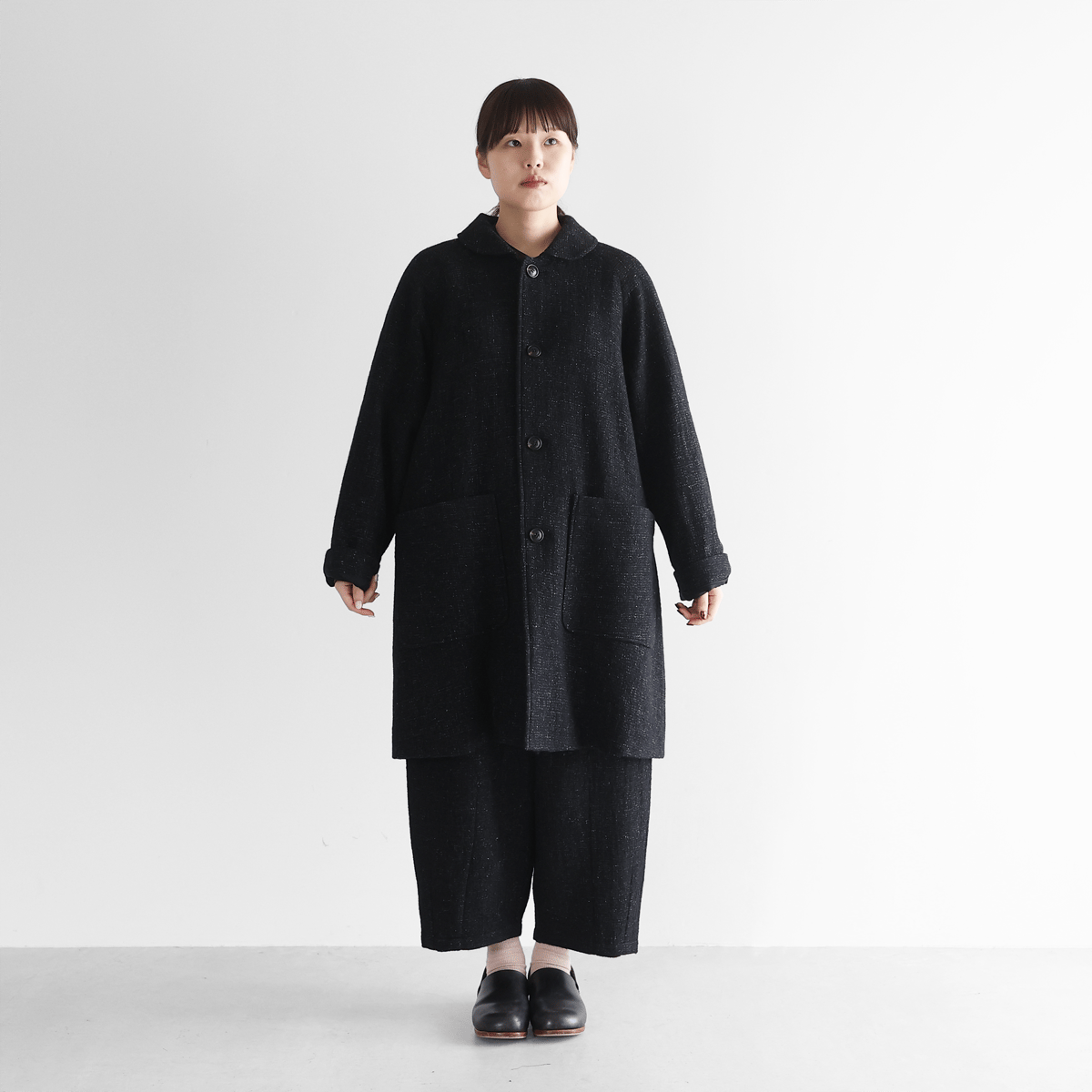 美品HUIS 遠州織物リネンロングコート　ハウス 美品HUIS 遠州織物リネンロングコート ハウス 美品HUIS 遠州織物リネン