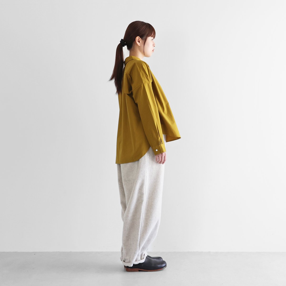 HUIS×尾州”縮絨ウールフランネルバルーンパンツロング HUIS×尾州”縮絨ウールフランネルバルーンパンツロング