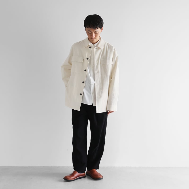 FULL COUNT / ジャケット/38/コットン/YLW バンブーコットンCPOジャケットL（きなり）【ユニセックス】322L