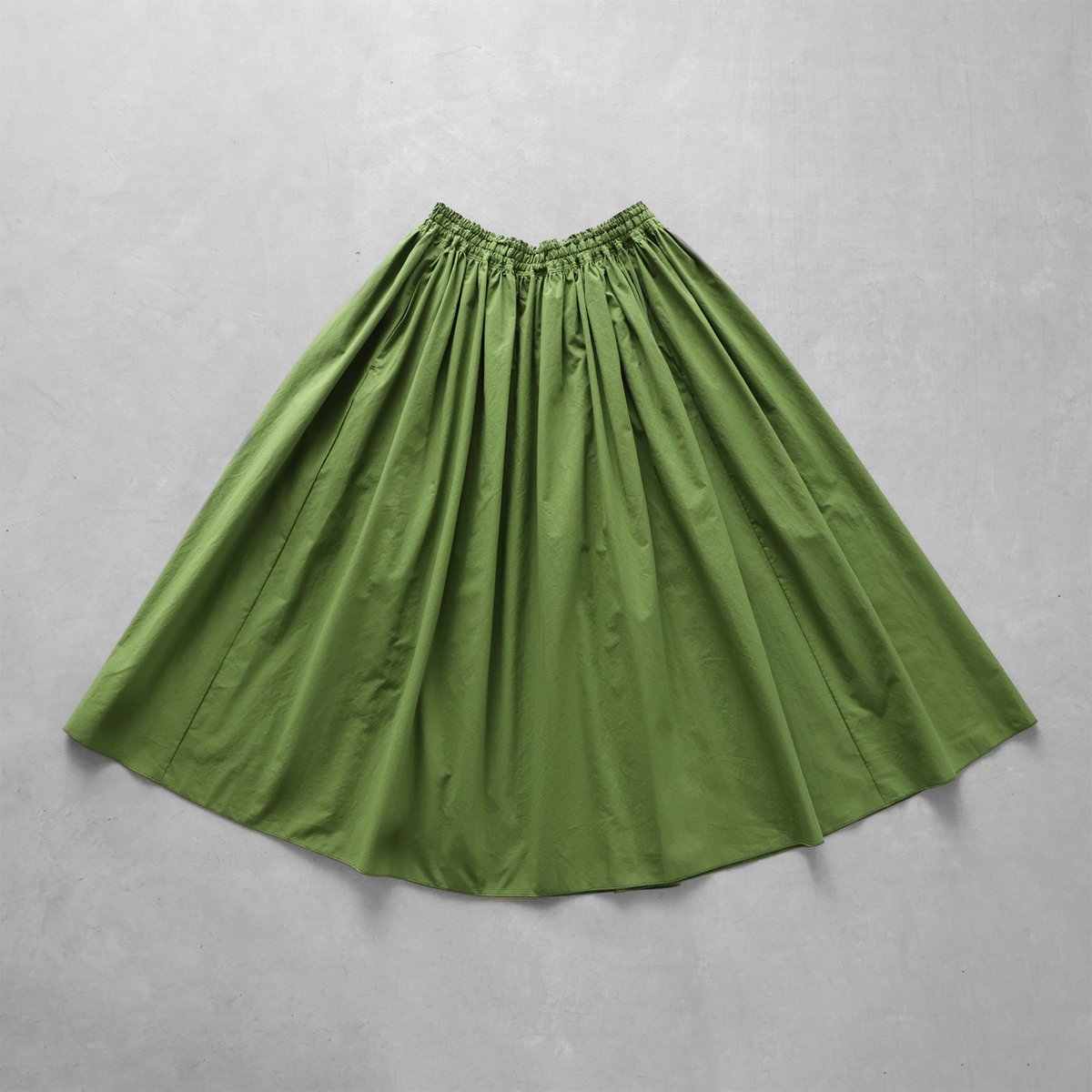 新品❤️CPG スリット入りグリーンスカート ☆【受注生産】コクーンスカート（ウエストサイズ：フリー