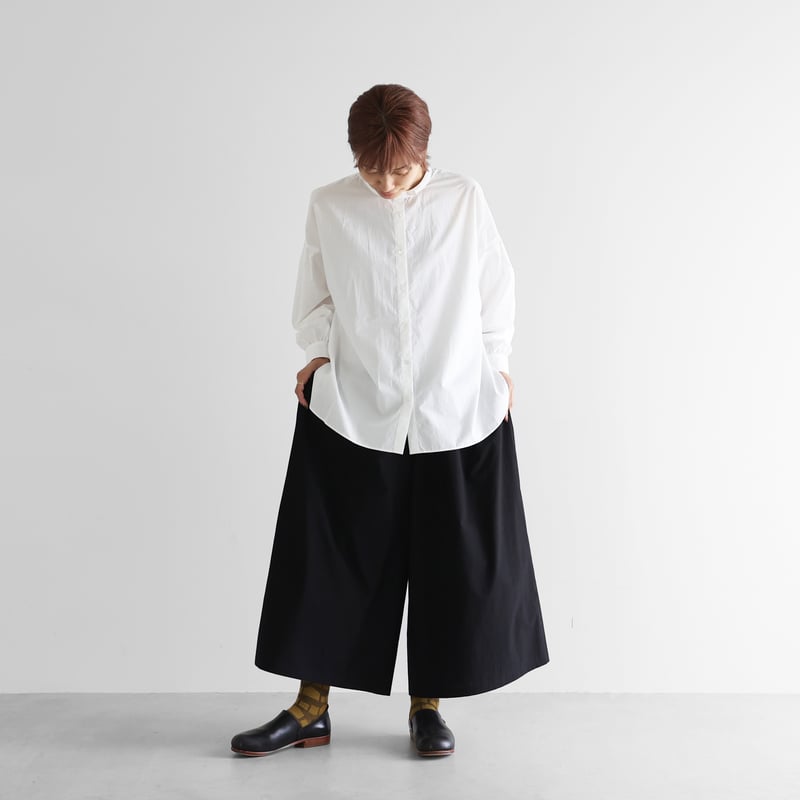 オーガニックコットンスカートパンツ（ブラック）【ユニセックス