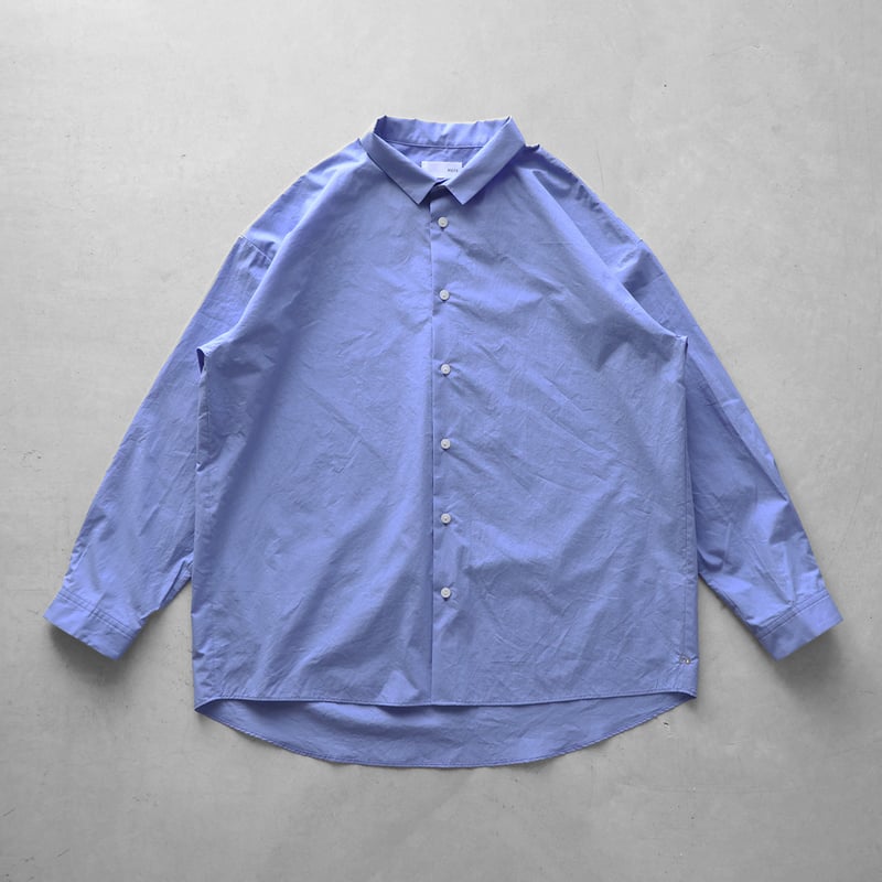 タイプライタークロスビッグシャツ（サックスブルー）【ユニセックス