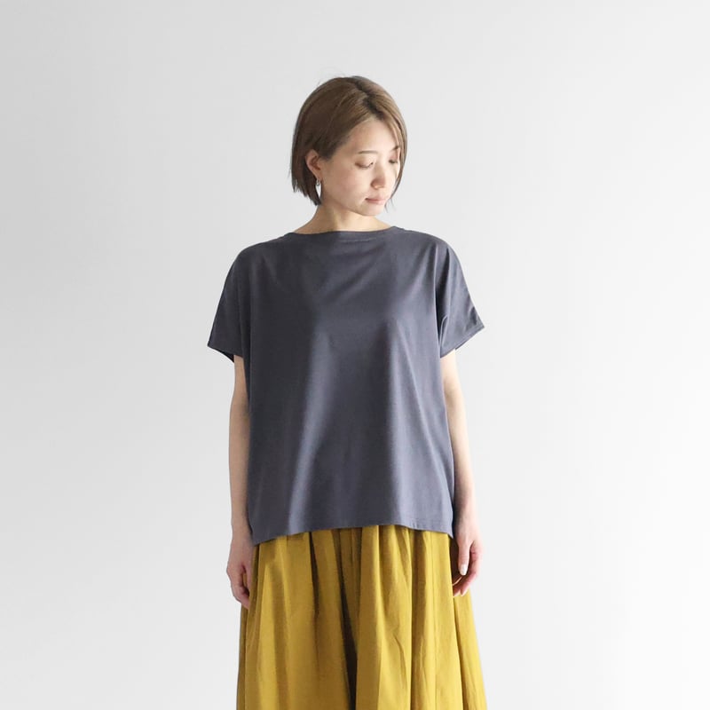 HUIS in house］SUVIN COTTONフレンチスリーブスクエア
