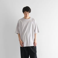 ［HUIS in house］綿麻天竺スタンダードTシャツL（シルバーグレー）【ユニセックス】CS110L