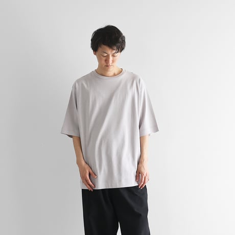 ［HUIS in house］綿麻天竺スタンダードTシャツL（シルバーグレー）【ユニセックス】CS110L