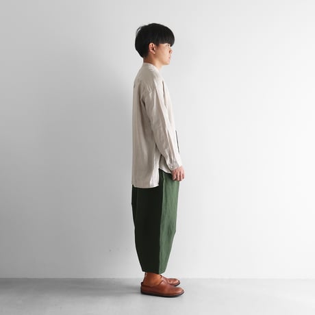 バンブーリネンサルエルバルーンパンツ（エバーグリーン）【ユニセックス】511