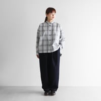 バフクロスワイドストレートワークパンツ(ブラック)【ユニセックス