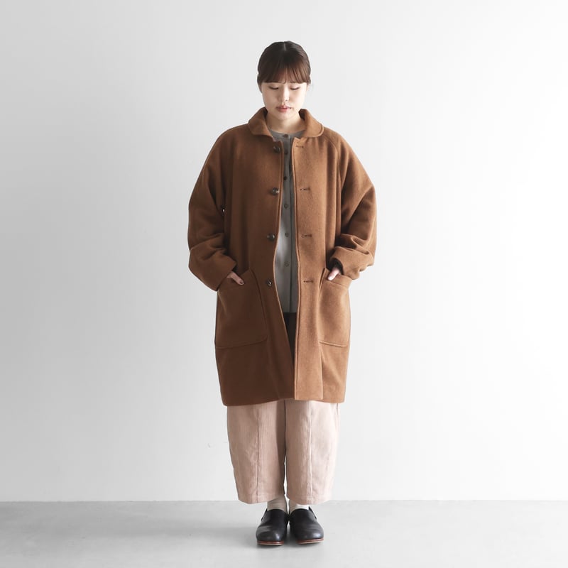 HUIS ハウス遠州織物縮絨ウールフランネルミドルコート 316 ユニセックス HUIS×尾州”縮絨ウールフランネルミドルコート 316をリリースしま