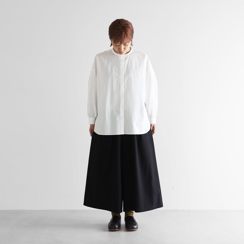 HUIS.コットンパンツ　黒 やわらかシーチングコットンイージーワークパンツ（ブラック