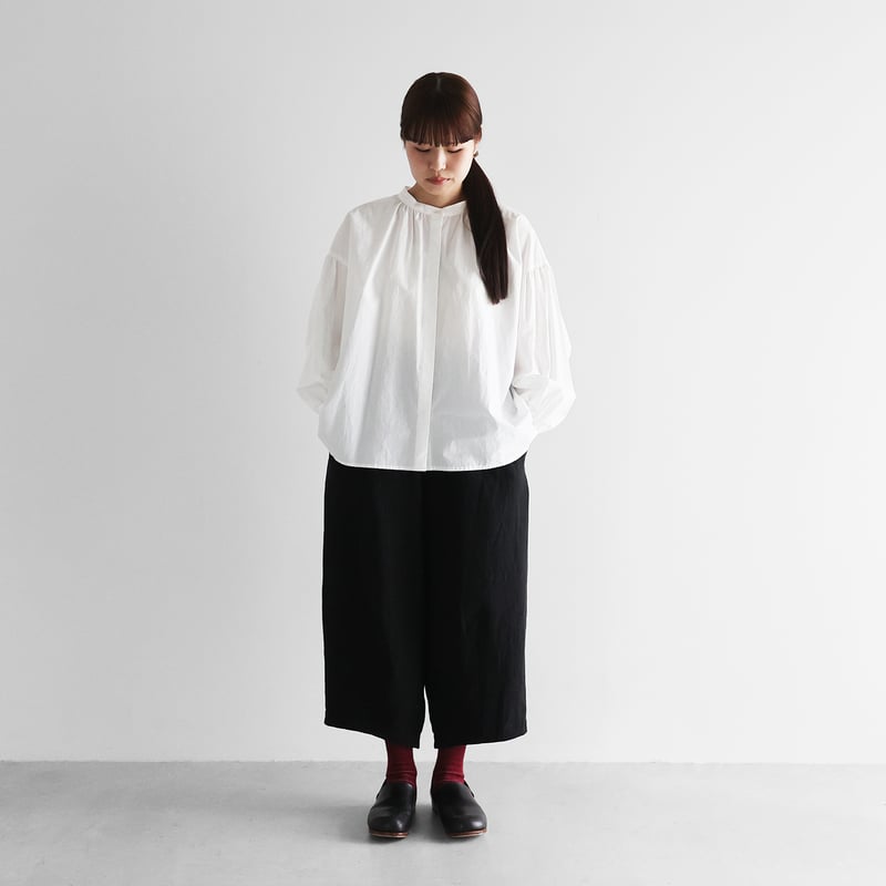 オールドレピア天日干しラミーリネンサルエルバルーンパンツ（ブラック