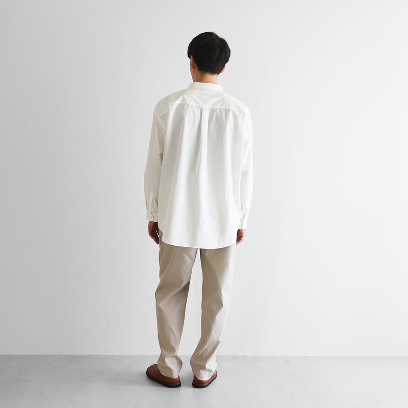 タイプライタークロススモールカラービッグシャツ（白）【ユニセックス