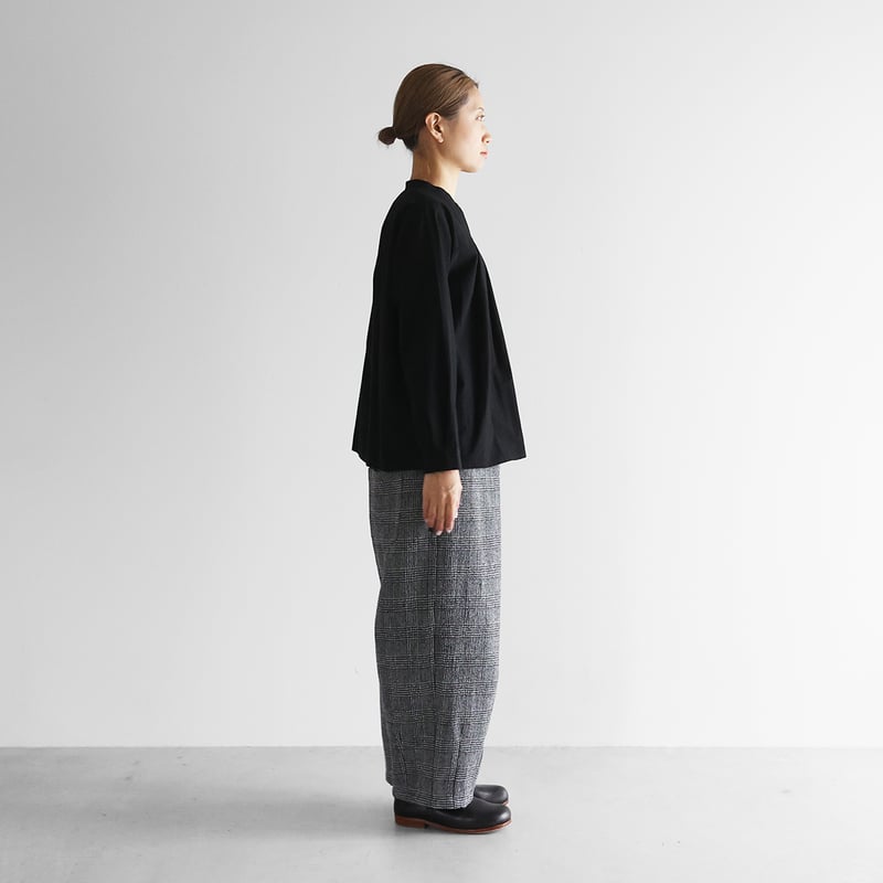 HUIS×尾州”縮絨ウールバルーンパンツロング（グレンチェック）【ユニ