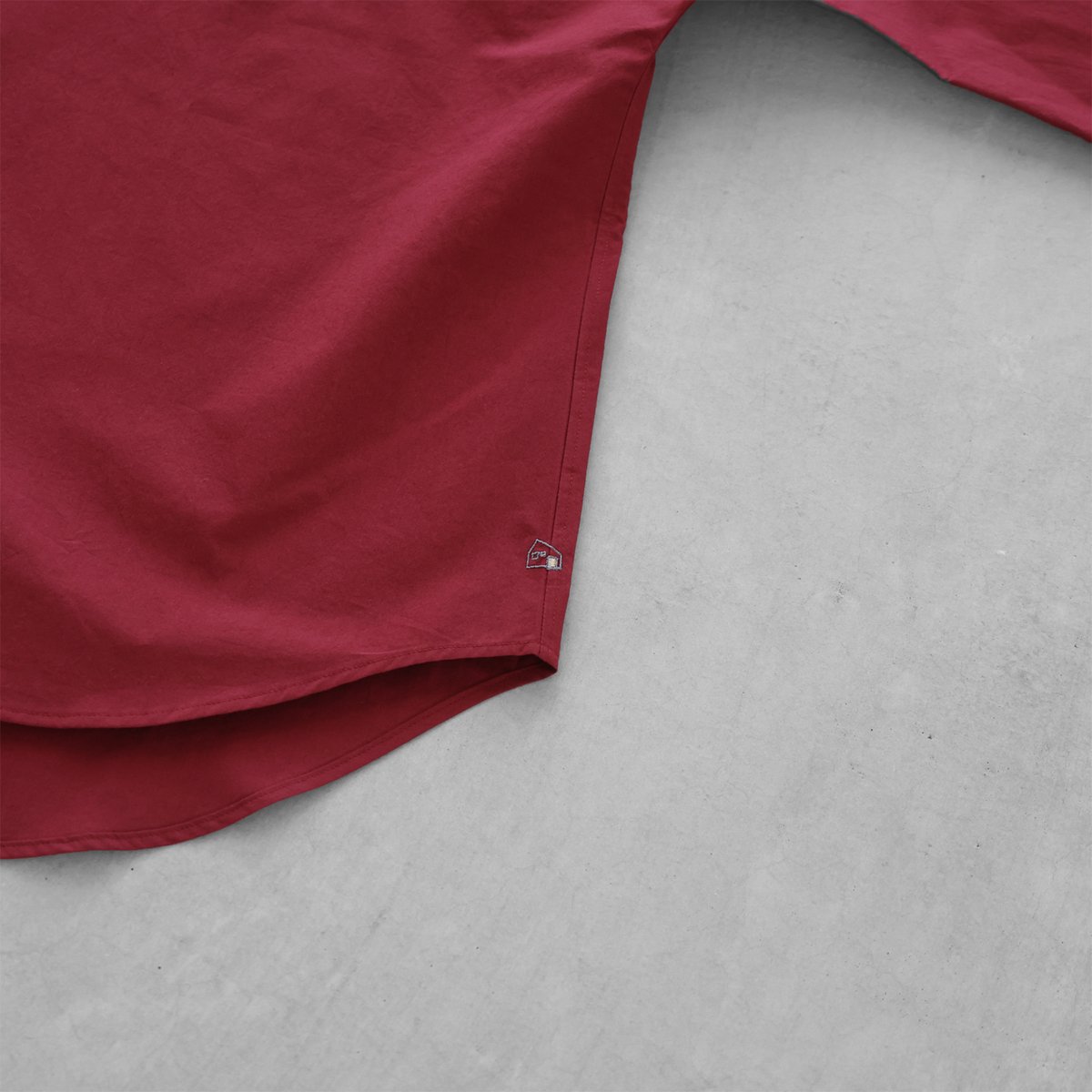 オーガニックコットンワイドブラウス（ダークレッド）【レディス】U102