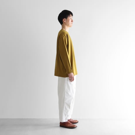 ［HUIS in house］SUVIN COTTON長袖カットソー（ピクルス）【ユニセックス】CS201L