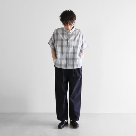 ばちばちタイプライタークロスワイドパンツ（ダークネイビー）【ユニセックス】504