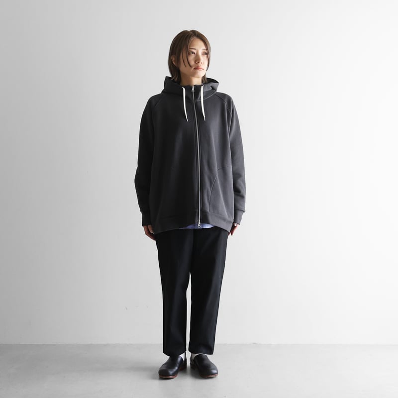 HUIS in house］SUVINスウェットジップパーカーL（ダークグレー