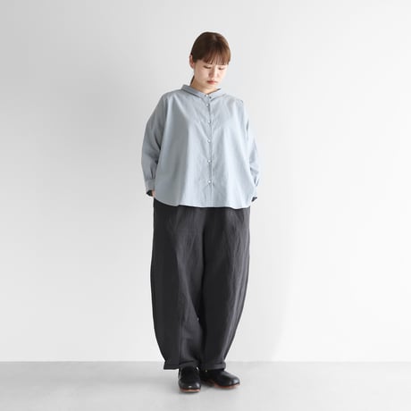 バンブーリネンバルーンパンツロング（ダークグレー）【ユニセックス】506L