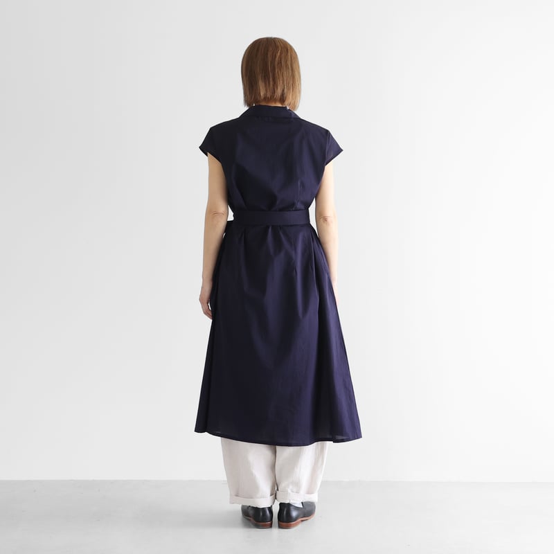 新品タグ付き　familiar ネイビー 長袖袖ワンピース ANGELIEBE マタニティ シャツワンピ 授乳服 ギャザー シャツ